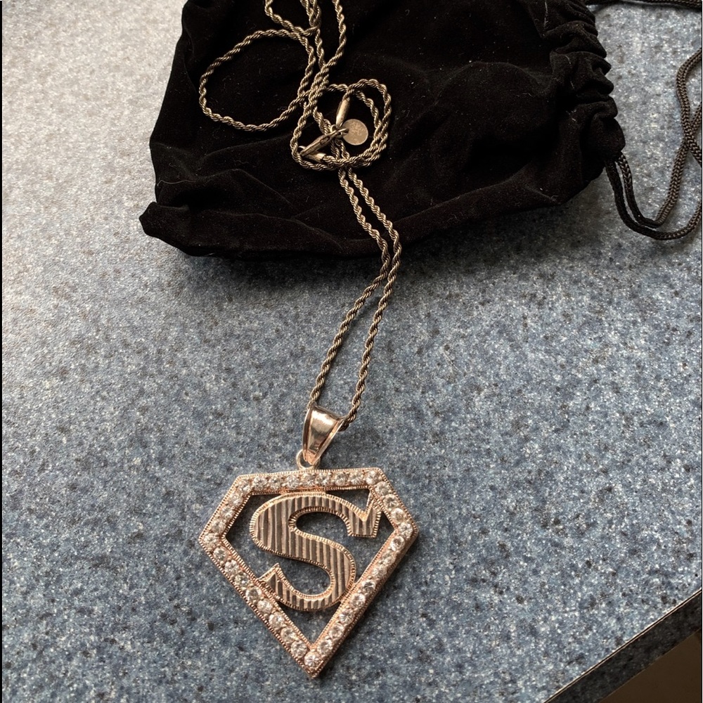 SUPER DAD Superman or Supermom Pendant Sterling